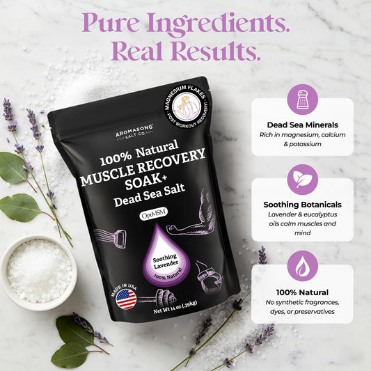 Aromasong dead-sea-salts-minerals highlighting soothing minerals for recovery