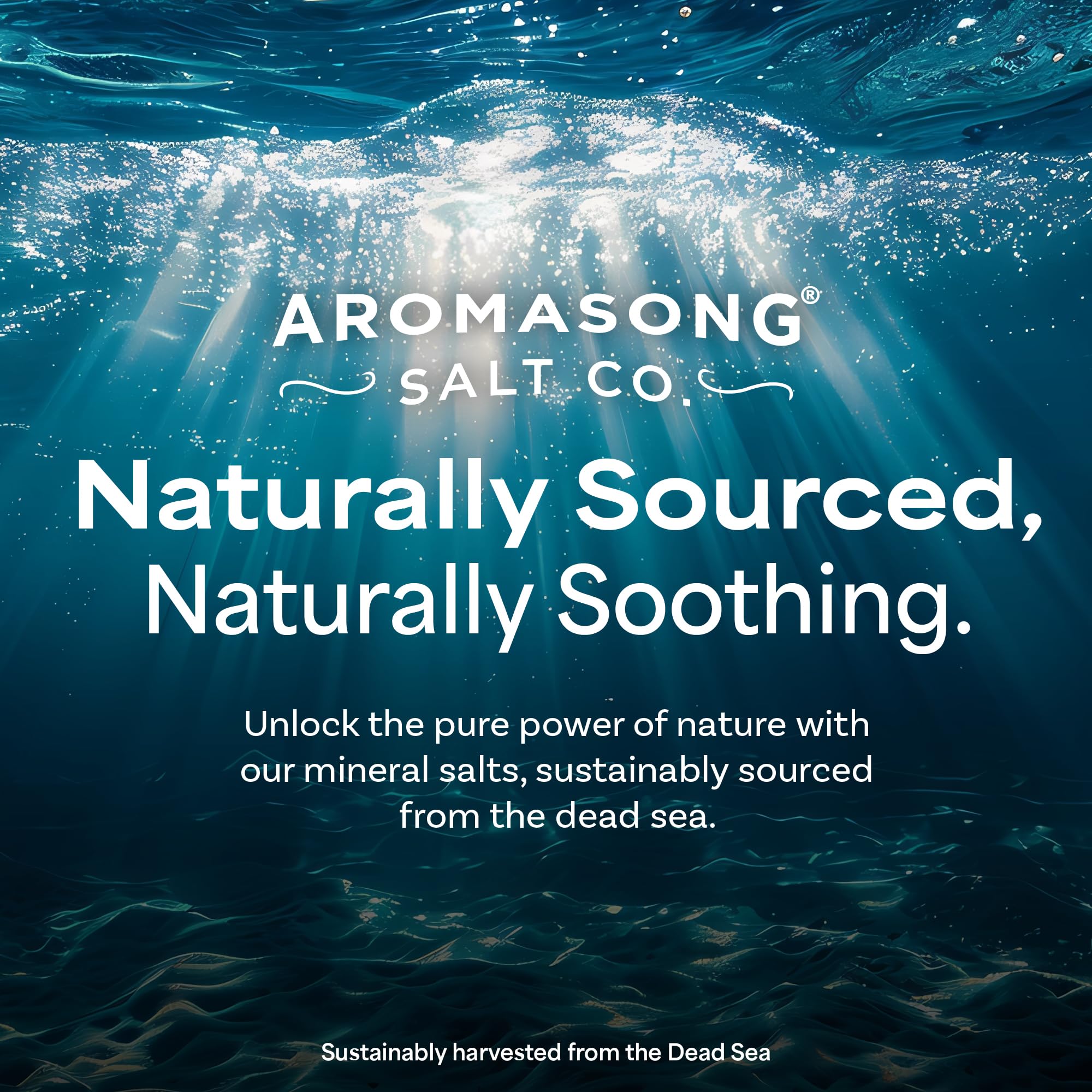 Aromasong RAW magnesium bath flakes dissolving in warm water suggests muscle relaxation