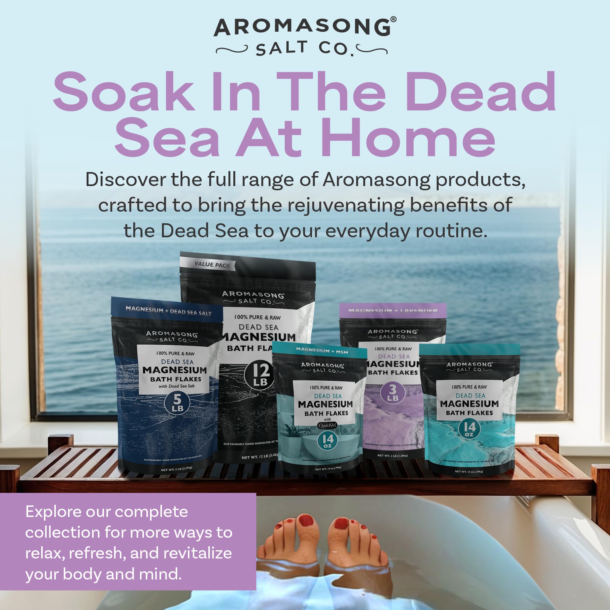 Aromasong RAW lavender infusion with magnesium for a calming soak after work