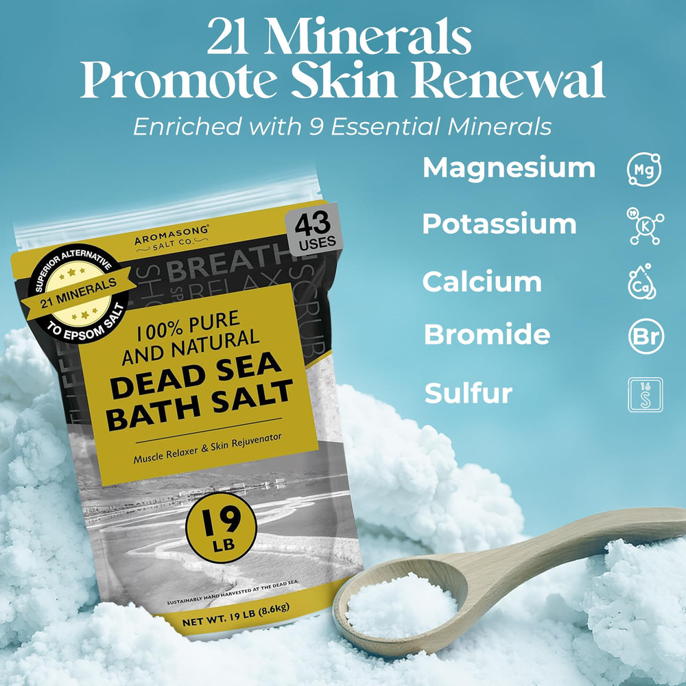 Aromasong skin-softening bath salt ideal for daily cleansing and pampering.