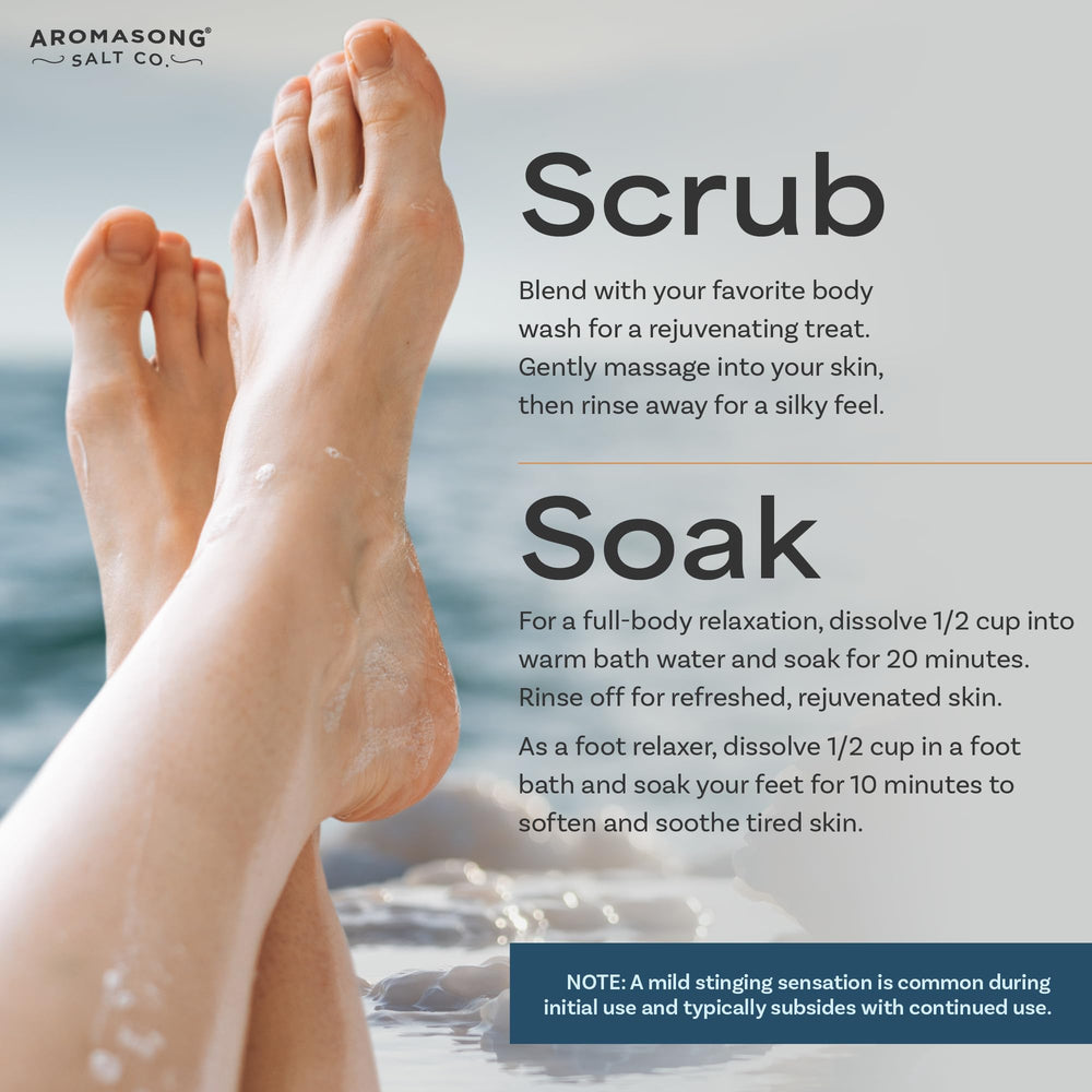 Aromasong skin-softening marine minerals close-up for healthier-looking skin.