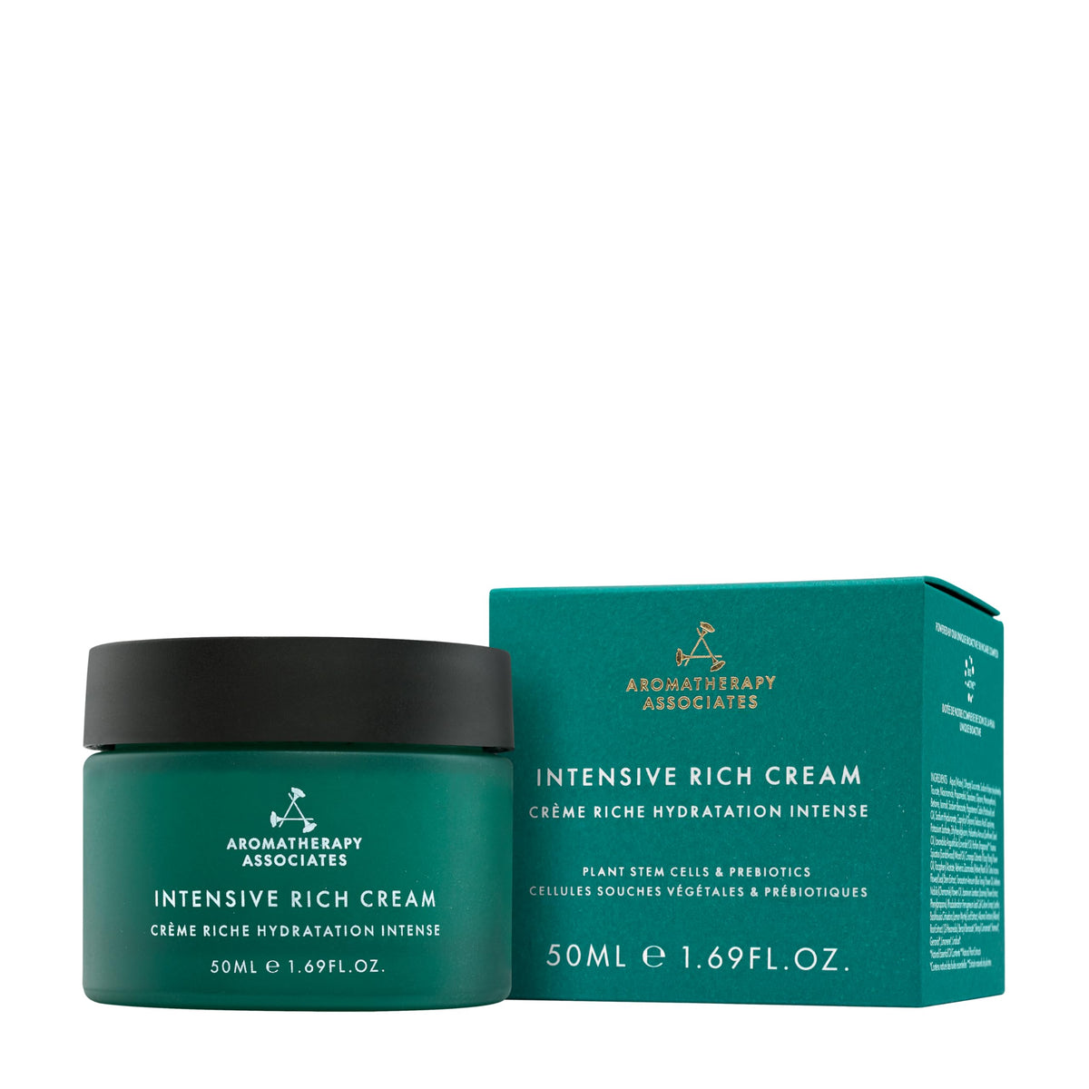 Aromatherapy Associates Intensive Rich Cream bottle highlighting hydration benefits