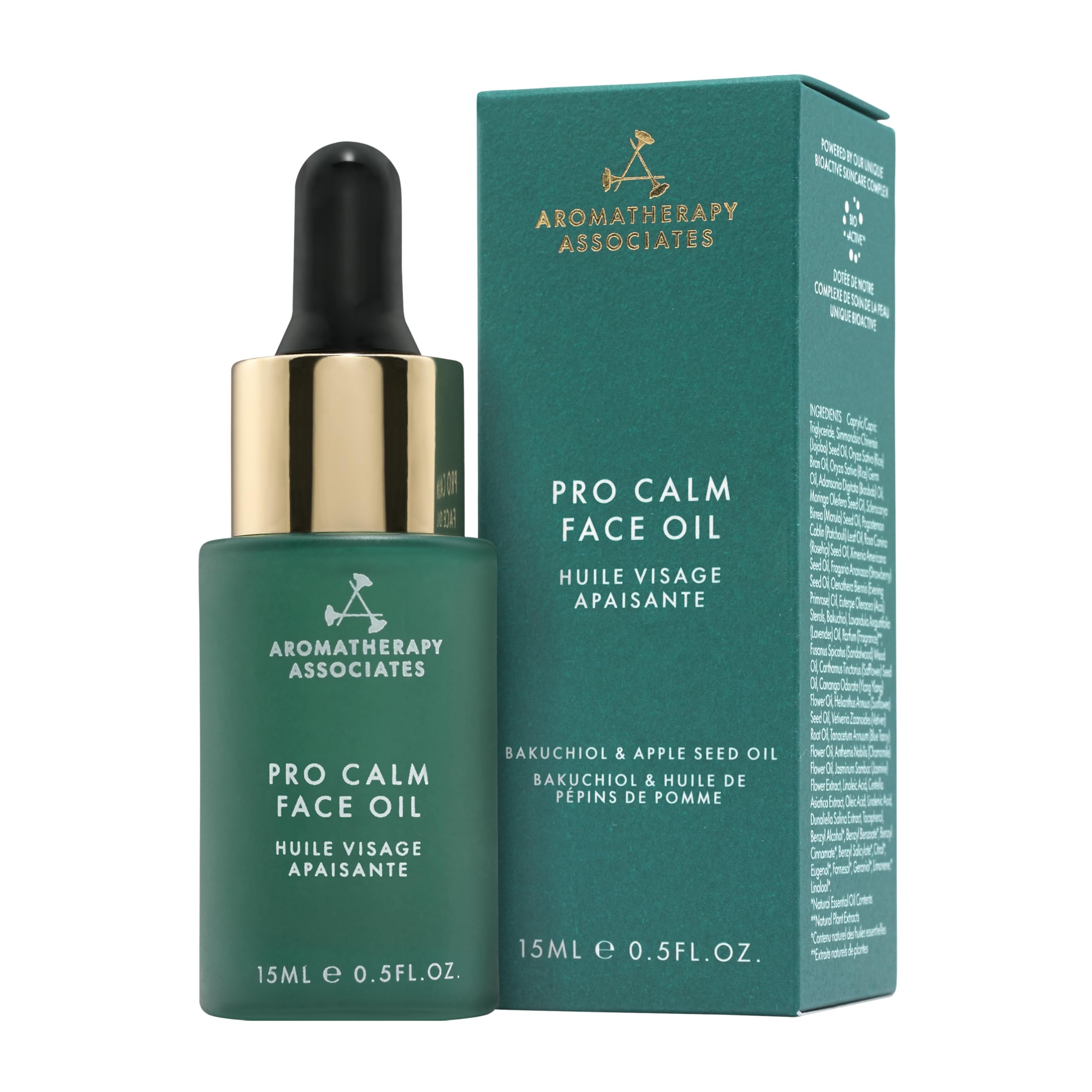 Aromatherapy Associates Pro Calm Face Oil bottle with calming botanicals for sensitive skin.