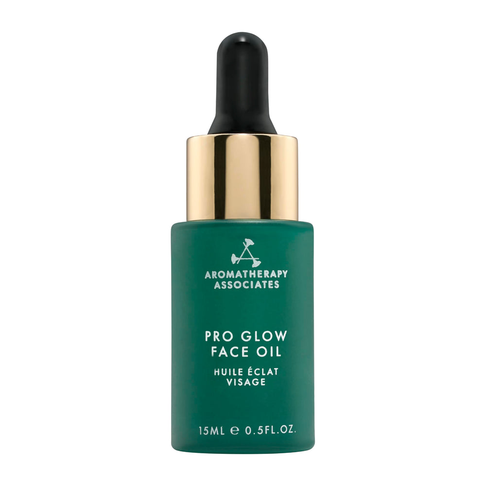 Aromatherapy Associates Pro Glow Face Oil texture on hand demonstrates lightweight daily hydration.