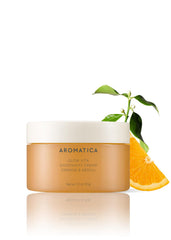 AROMATICA Glow Vita Goodnight Cream packaging close-up for overnight hydration potential.
