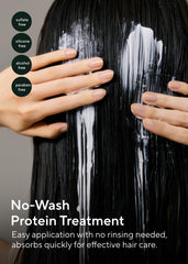 AROMATICA hair application scene suggests easy distribution through curls.