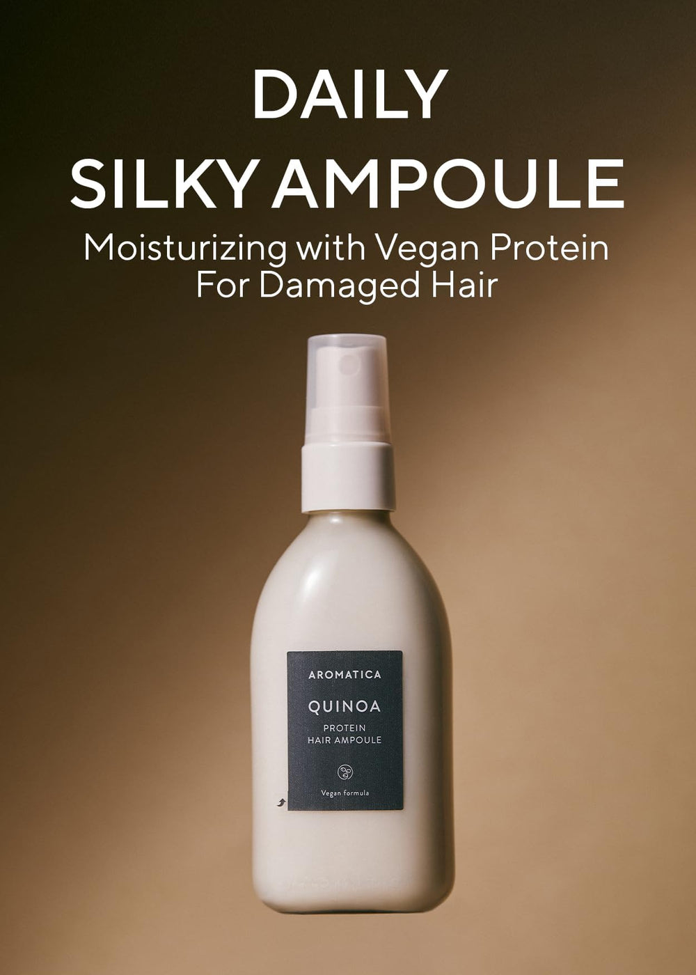 AROMATICA Quinoa Protein Hair Ampoule spray nozzle for even application on dry hair