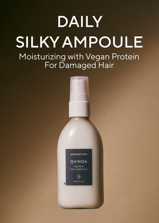 AROMATICA Quinoa Protein Hair Ampoule spray nozzle for even application on dry hair