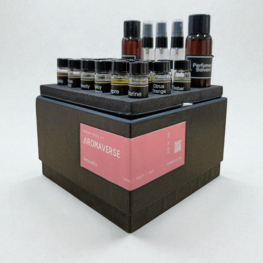 Aromaverse SENSUELLE ingredients collection for crafting unique perfumes at home