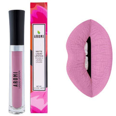 Aromi Ballet Slipper matte finish adds velvety texture to lips.