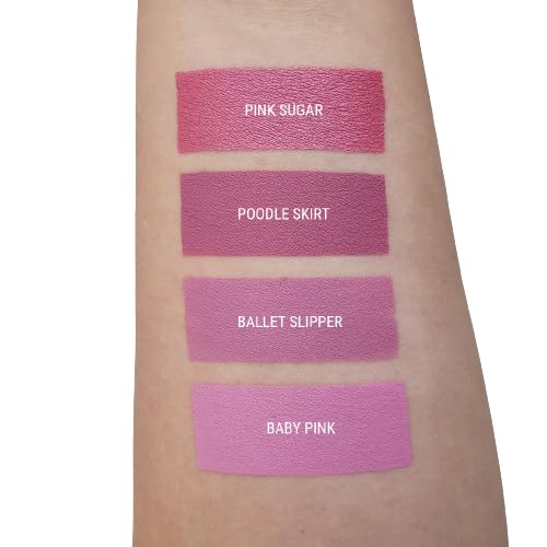 Aromi closeup shows radiant metallic shine on lips