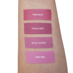 Aromi closeup shows radiant metallic shine on lips