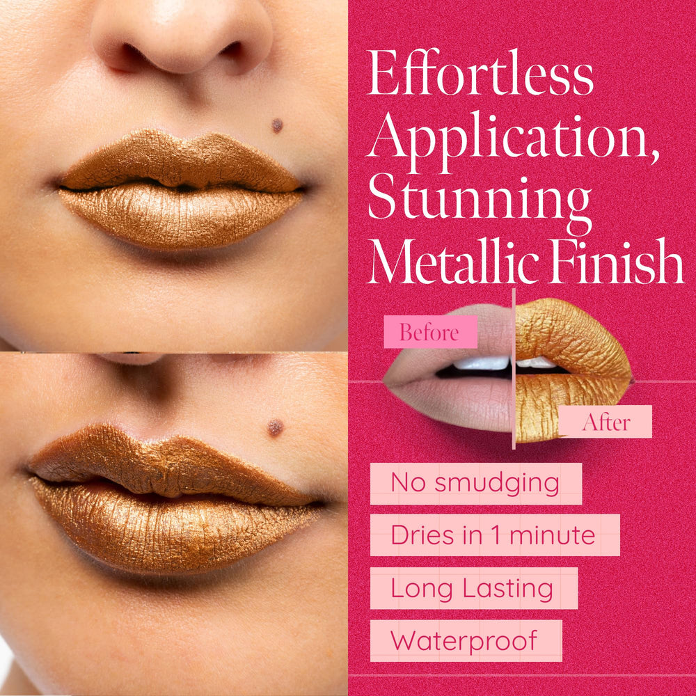 Aromi Gold Digger application close-up highlights smooth glide and even coverage.