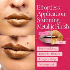 Aromi Gold Digger application close-up highlights smooth glide and even coverage.