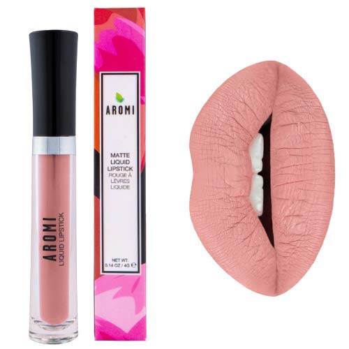 Aromi matte finish close-up demonstrating smear-proof wear.
