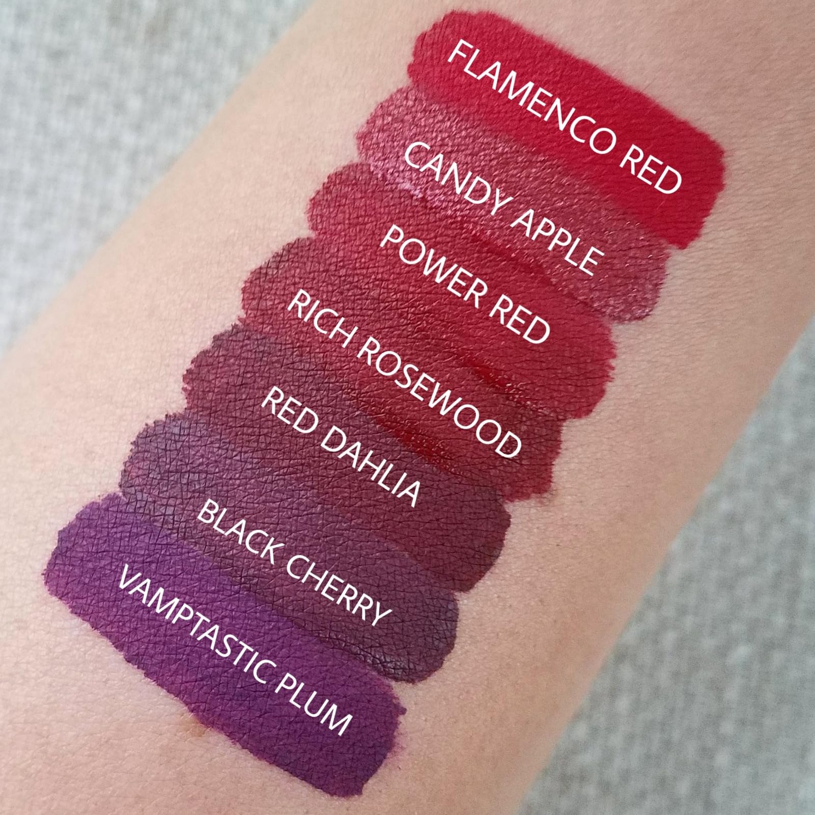Aromi vegan cruelty-free label reinforces ethical lip color choice.