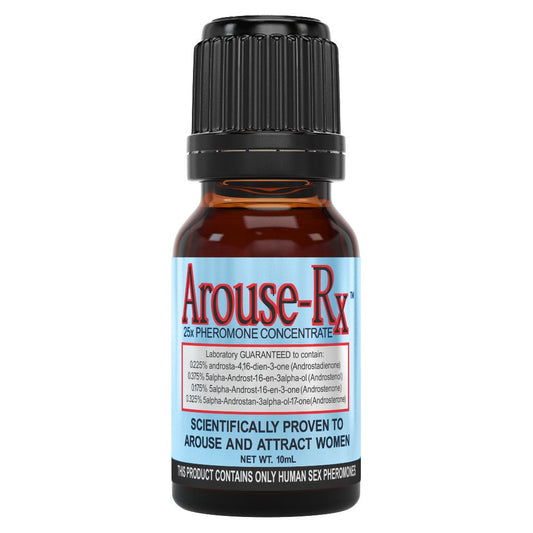 Arouse-Rx unscented bottle 10 mL for discreet fragrance layering.