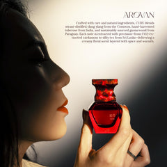 Arovan CURE cardamom note closeup signaling subtle spice and refined aroma