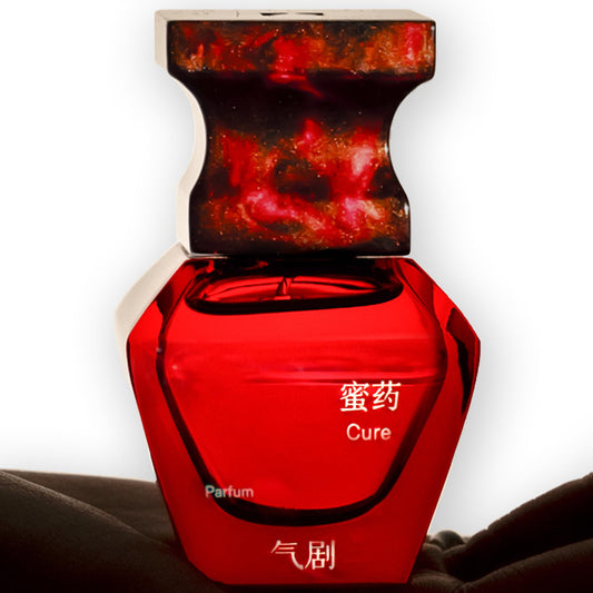 Arovan CURE bottle closeup showing elegant design and lasting scent potential