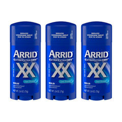 Arrid XX Extra Extra Dry solid Cool Shower pack3 front view showing confident underarm protection.