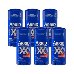 Arrid XX Extra Extra Dry solid deodorant six-pack front view packaging