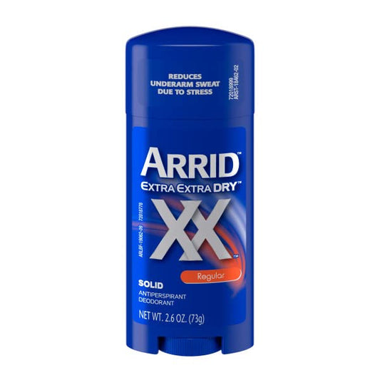 Arrid XX Extra Extra Dry solid deodorant stick close-up