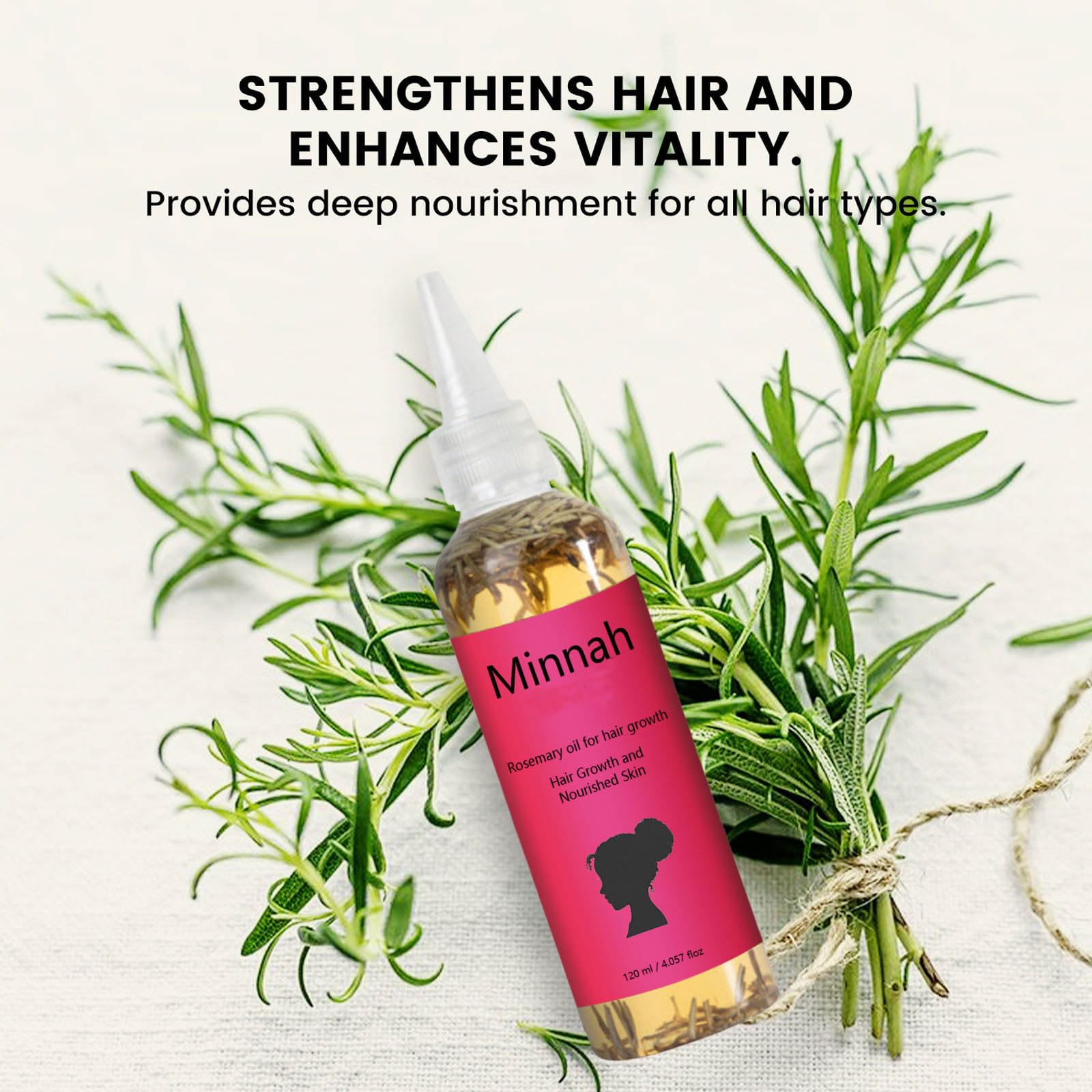 ARSYCHLL Minnah Hair Growth Oil label reveals clean botanical formula.