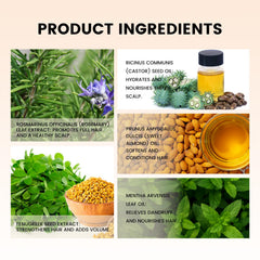 ARSYCHLL Minnah Hair Growth Oil rosemary ingredient close-up.