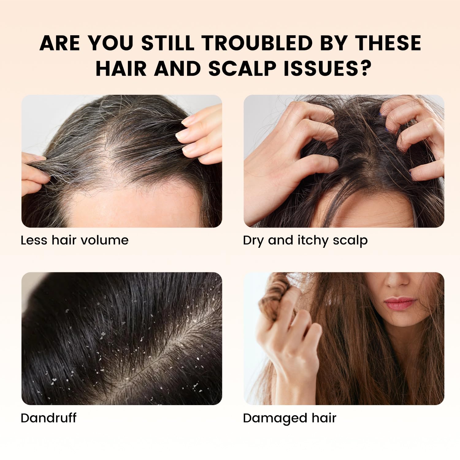 ARSYCHLL Minnah Hair Growth Oil scalp application scene.