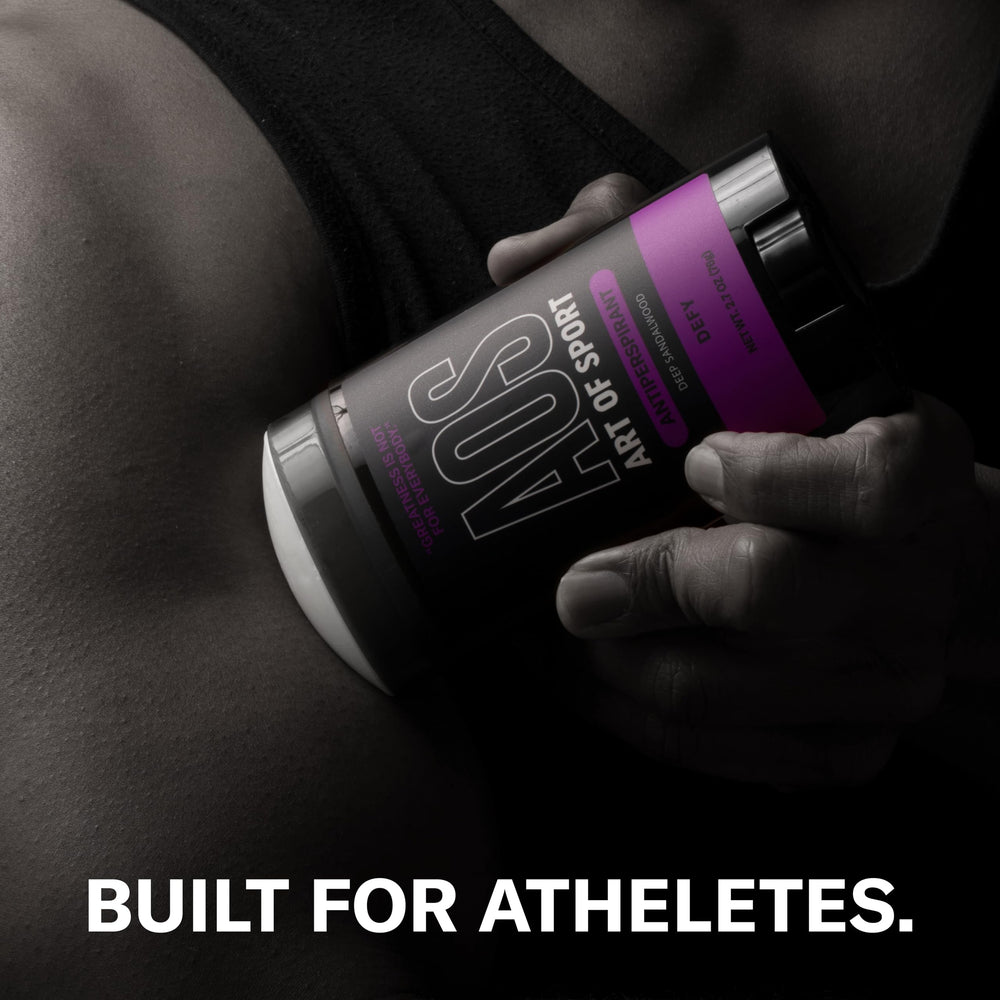 Art of Sport Defy sandalwood label closeup shows premium natural botanicals