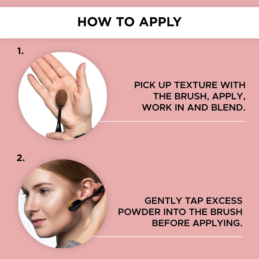 ARTDECO Medium Oval Brush highlighter application for soft, even glow.