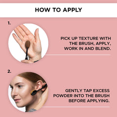 ARTDECO Medium Oval Brush highlighter application for soft, even glow.