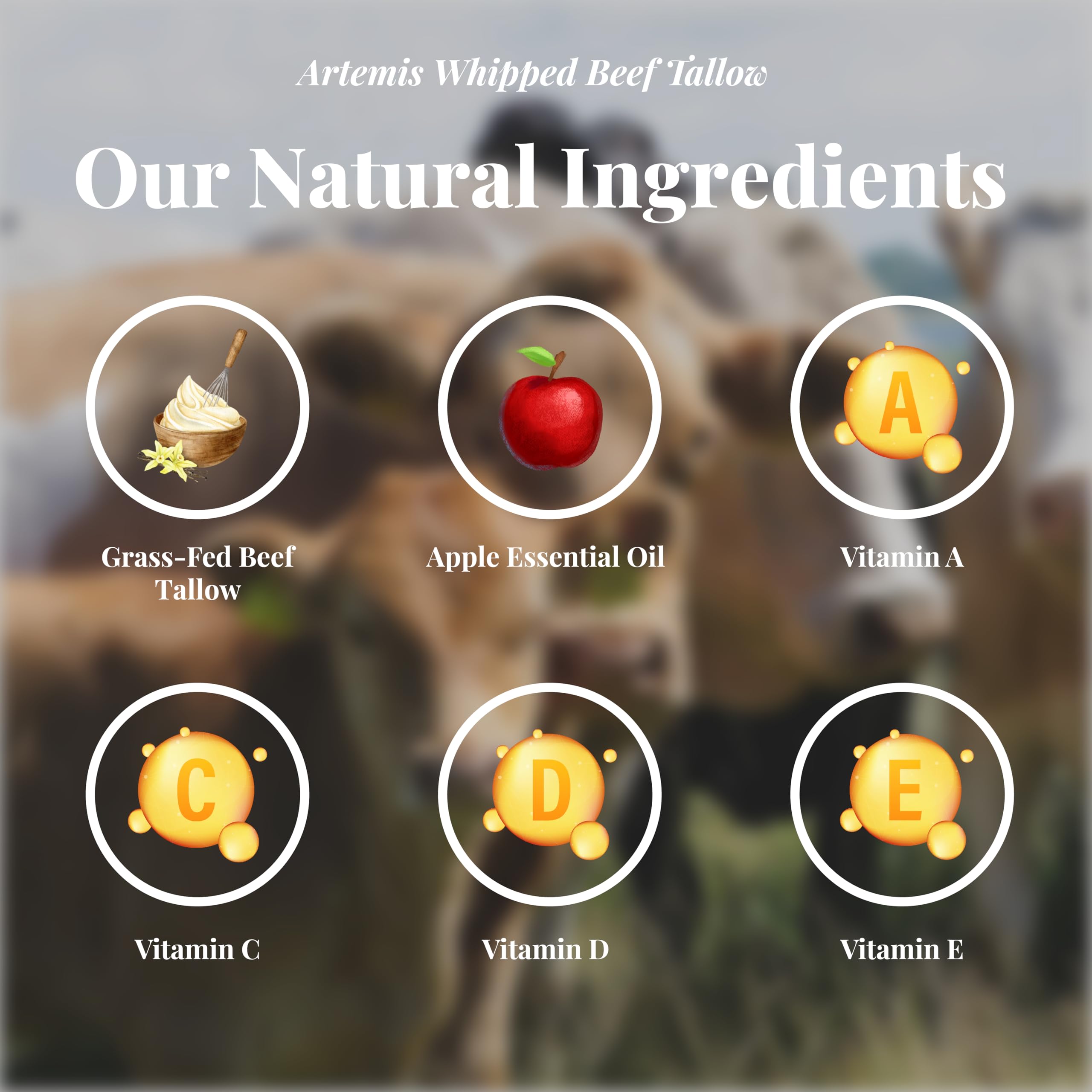 Artemis Balm with vitamins A, C, D, E for skin vitality