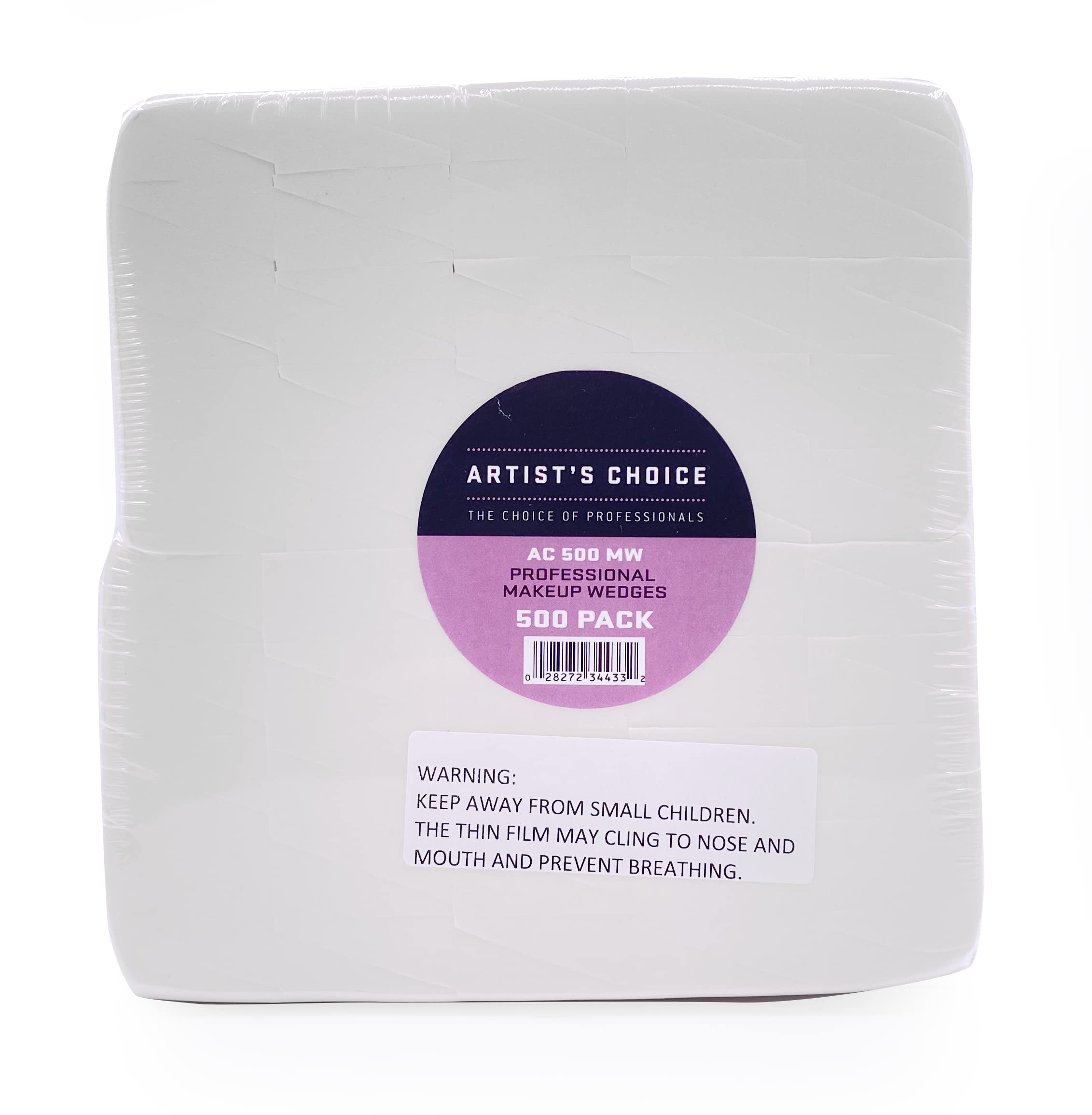 Artist's Choice foundation triangle sponge for even coverage.