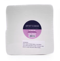 Artist's Choice foundation triangle sponge for even coverage.