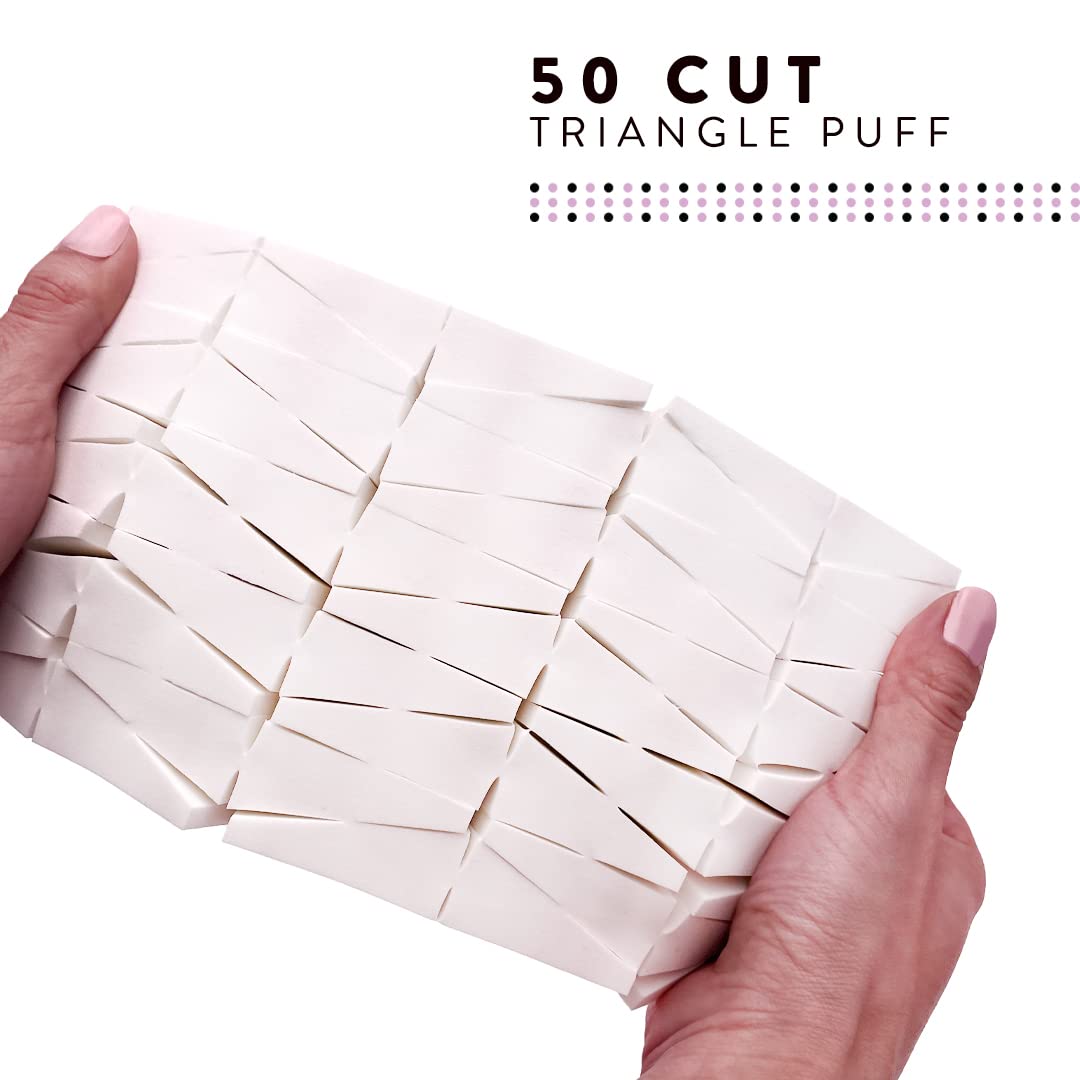 Artist's Choice triangle sponge soft material for gentle blending.