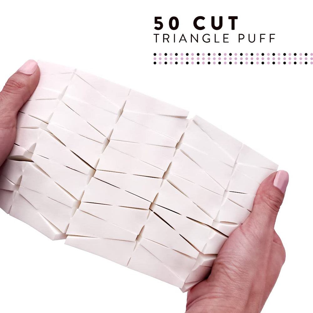 Artist's Choice triangle sponge soft material for gentle blending.
