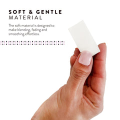 Artist's Choice triangle sponge wedge shape for precise foundation application.