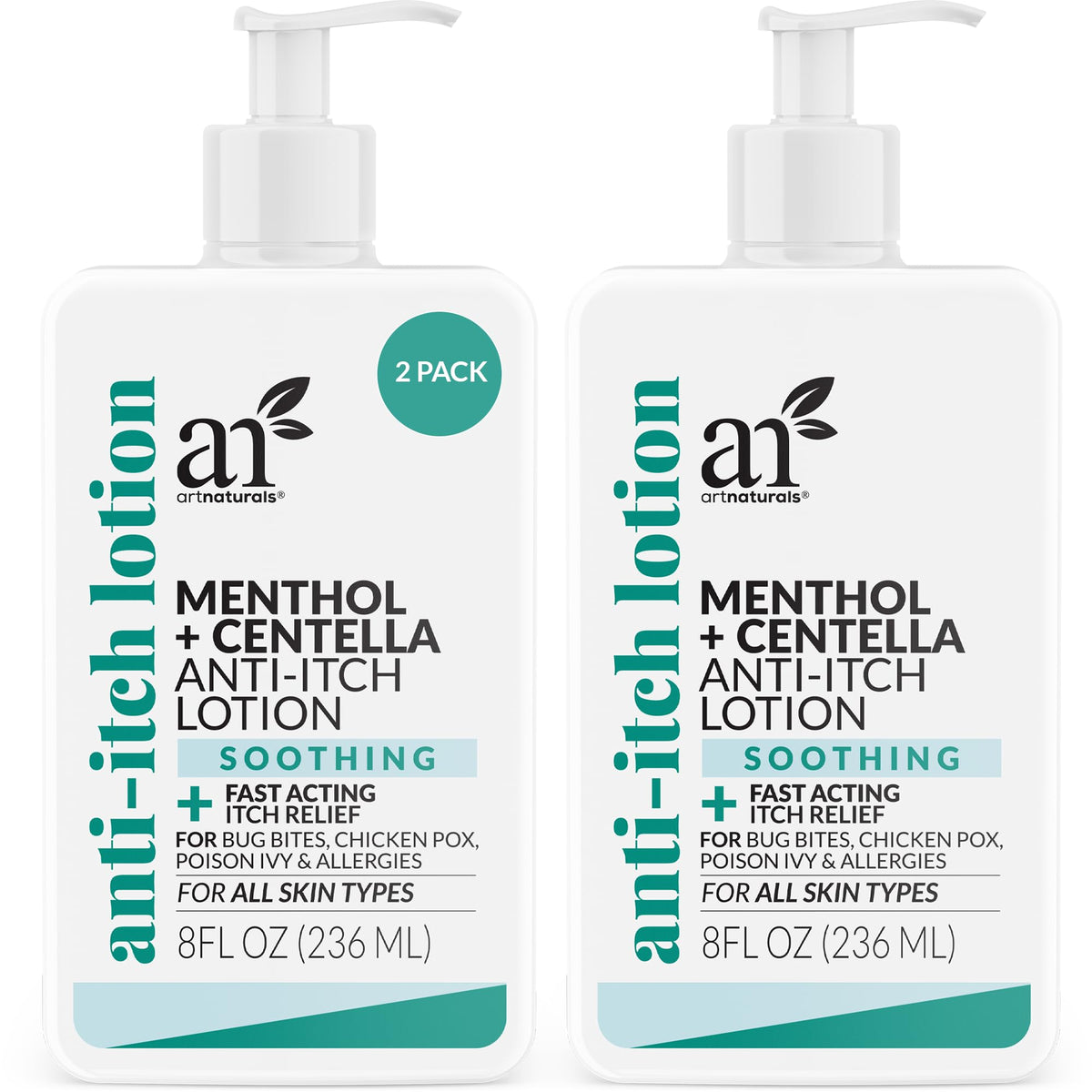 Artnaturals Anti-Itch Lotion bottle front view showing product design and labeling