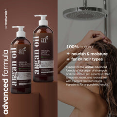 Artnaturals argan oil conditioner bottle emphasizes rich hydration and repair.