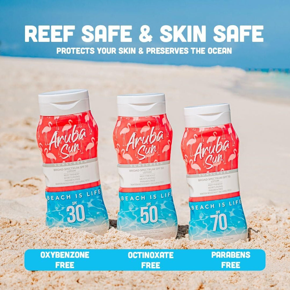 Aruba Sun lotion applied to arm showing even coverage.