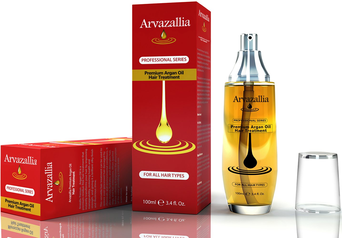 Arvazallia Argan Oil shine close-up illustrating hydrated, healthy-looking hair