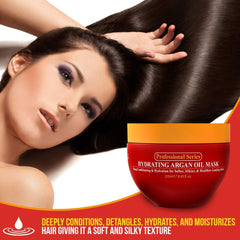 Arvazallia Argan Oil Hair Mask close-up highlights nourishing cream for strands.