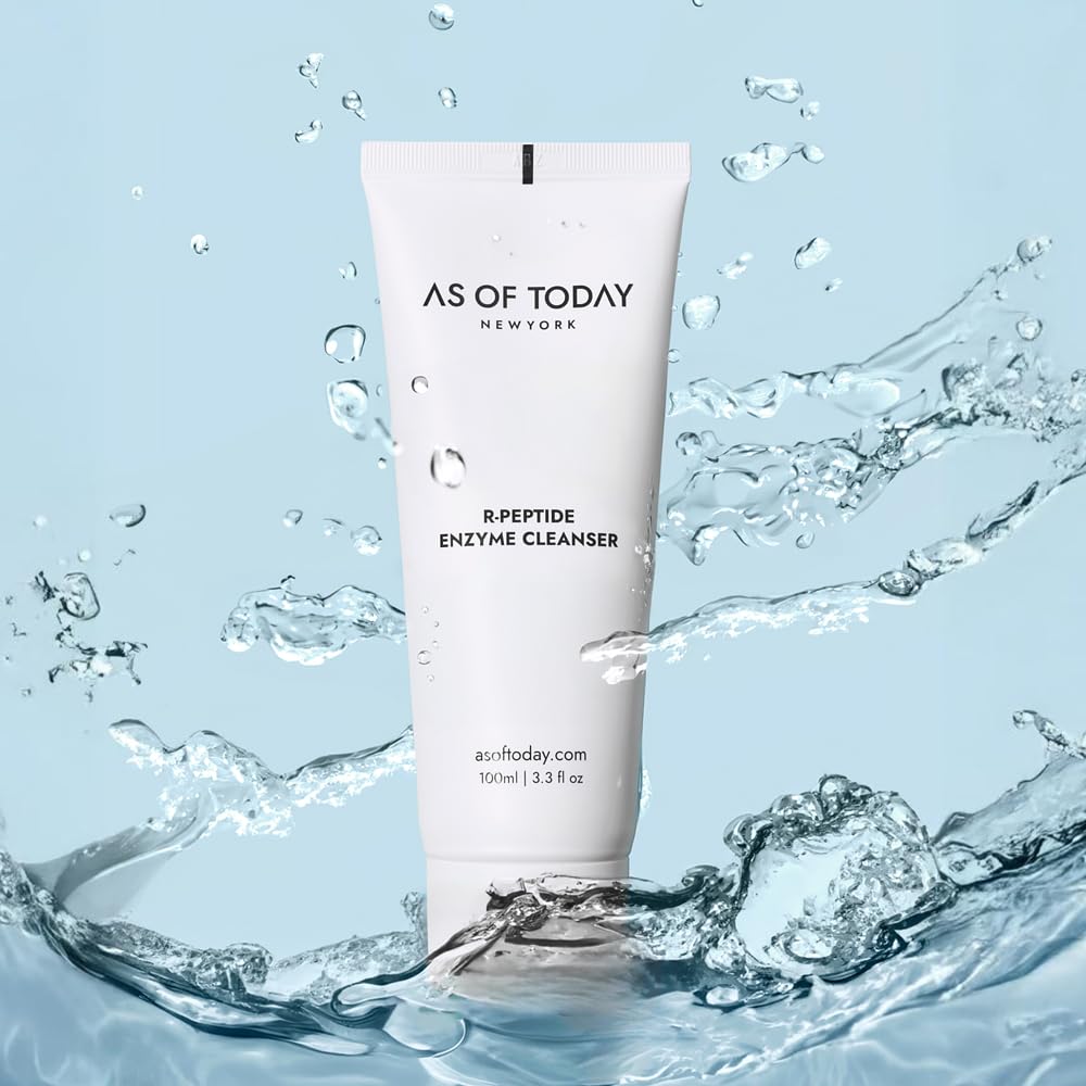 AS OF TODAY R Peptide Enzyme Cleanser creamy texture for gentle hydration.