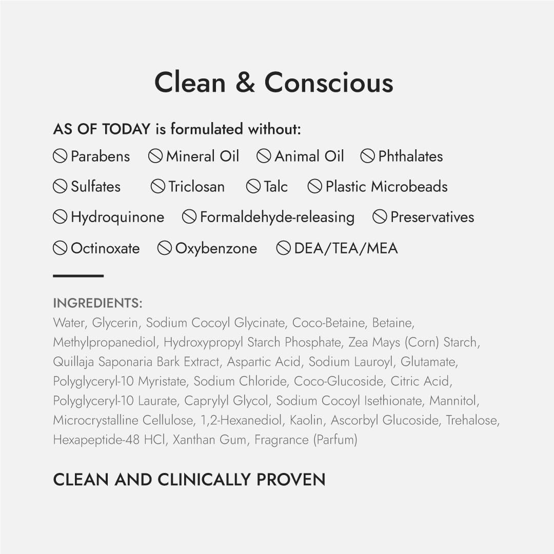 AS OF TODAY R Peptide Enzyme Cleanser suitable for morning and evening routines.