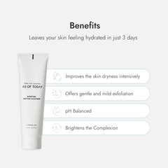 AS OF TODAY R Peptide Enzyme Cleanser dermatologist-tested for sensitive skin.