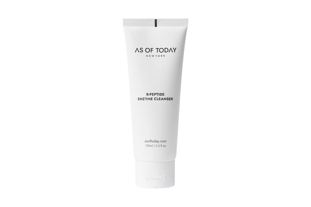 AS OF TODAY R Peptide Enzyme Cleanser paraben-free sulfate-free fragrance-free formula.