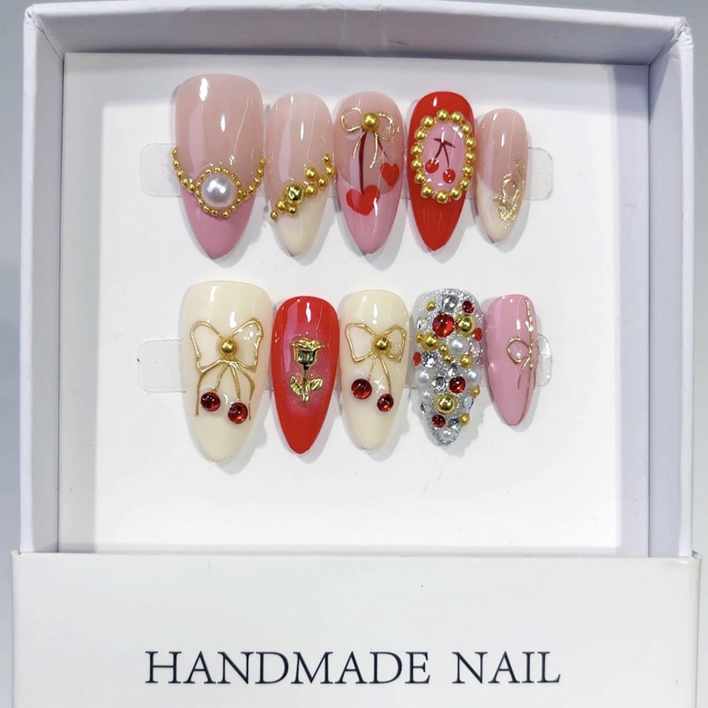 ASABITE durable acrylic nails with double-layer gel for longer wear