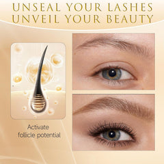 ASAMO applicator brush shown for precise nightly lash line application.
