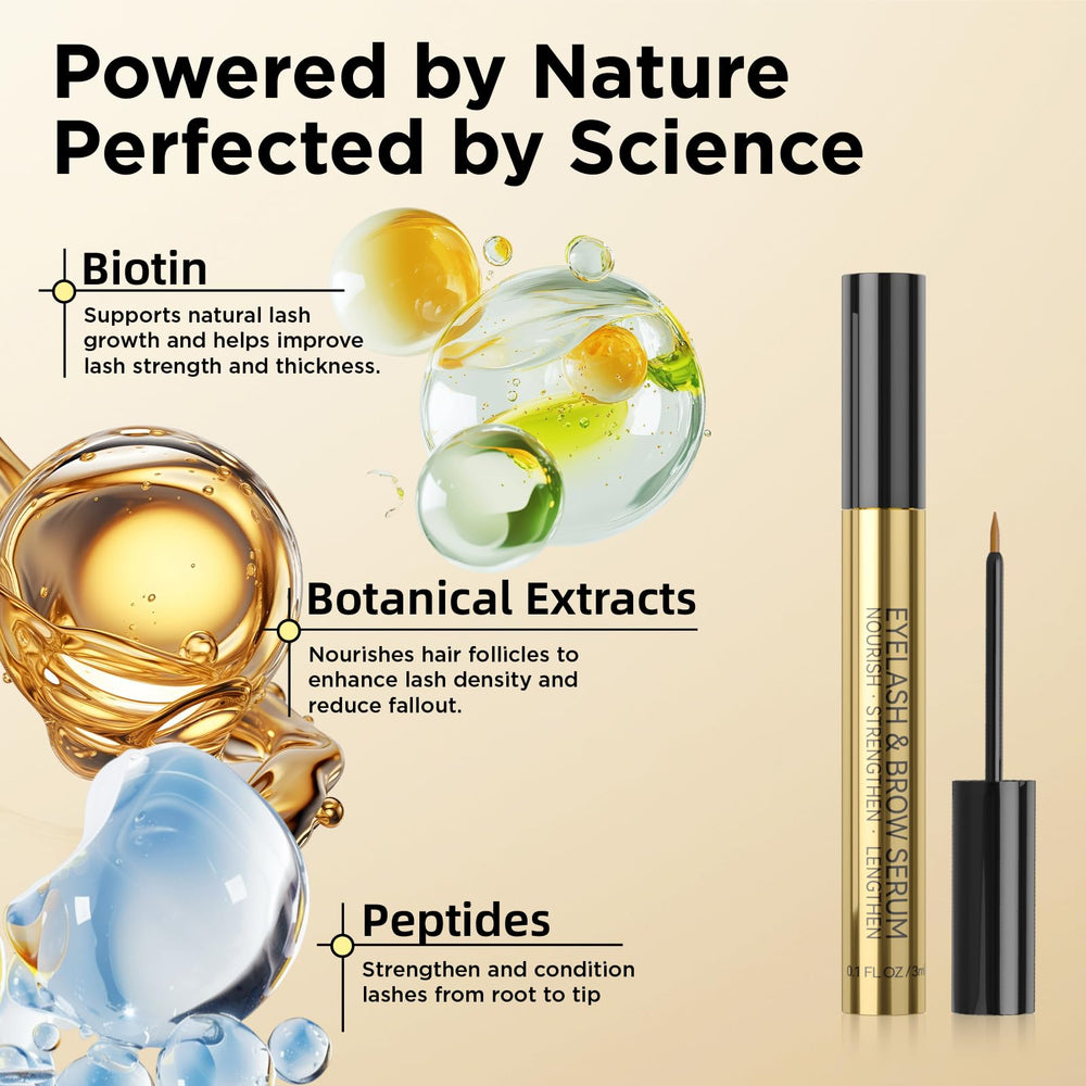 ASAMO eyelash serum drops show precise dispensing.